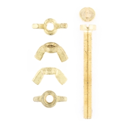 Machine Screw & Wing Nut Solid Brass